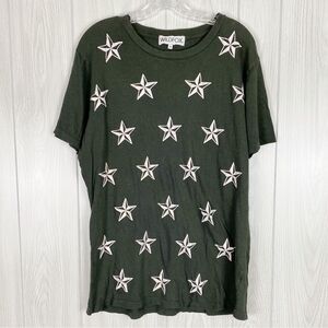 Wildfox | Metallic Star Print Short Sleeve Graphic Tee Size Medium